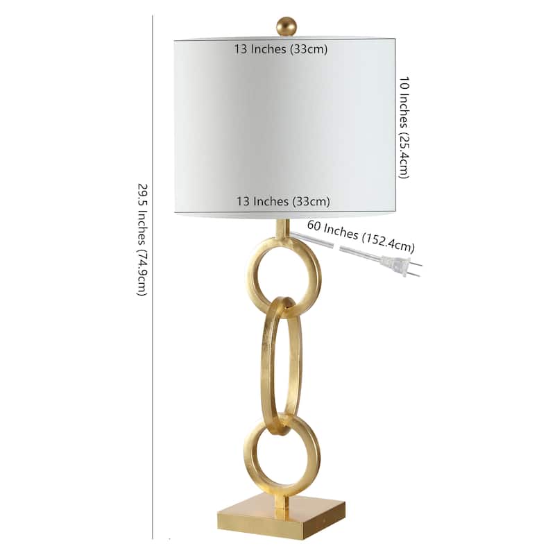 SAFAVIEH Lighting 32-inch Alaia Iron Table Lamp. - 13"W x 13"D x 30"H