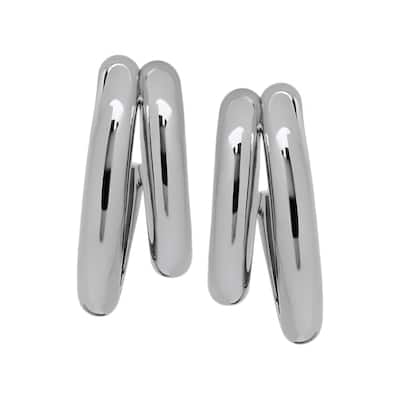 Victoria Townsend Silver Plated Double Tube Hoop Earring