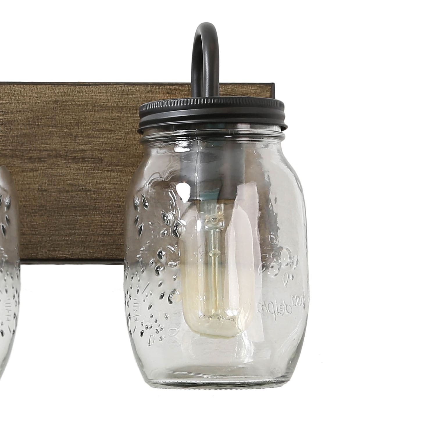 Modern Farmhouse 3 Light Glass Bathroom Vanity Lights Rustic Wall Sconces W18 x H8 x E9.5 On Sale Bed Bath Beyond 29416106