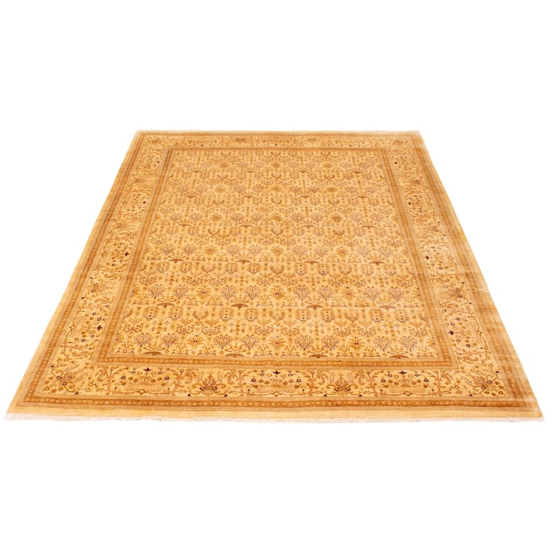 ECARPETGALLERY Hand-knotted Peshawar Oushak Beige Wool Rug - 7'11 x 10'0