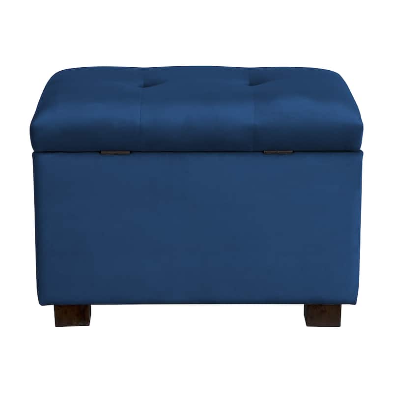 Velvet Storage Ottoman