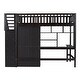 preview thumbnail 32 of 52, Twin Loft Bed with Desk, Drawers & Bookshelf - Playhouse Design, Grey