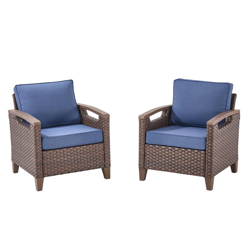 Pocassy Outdoor Club Chair with Cushion Set