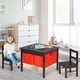 preview thumbnail 14 of 18, Gymax 2-in-1 Kids Activity Table & 2 Chairs Set w/Storage Building - See Details