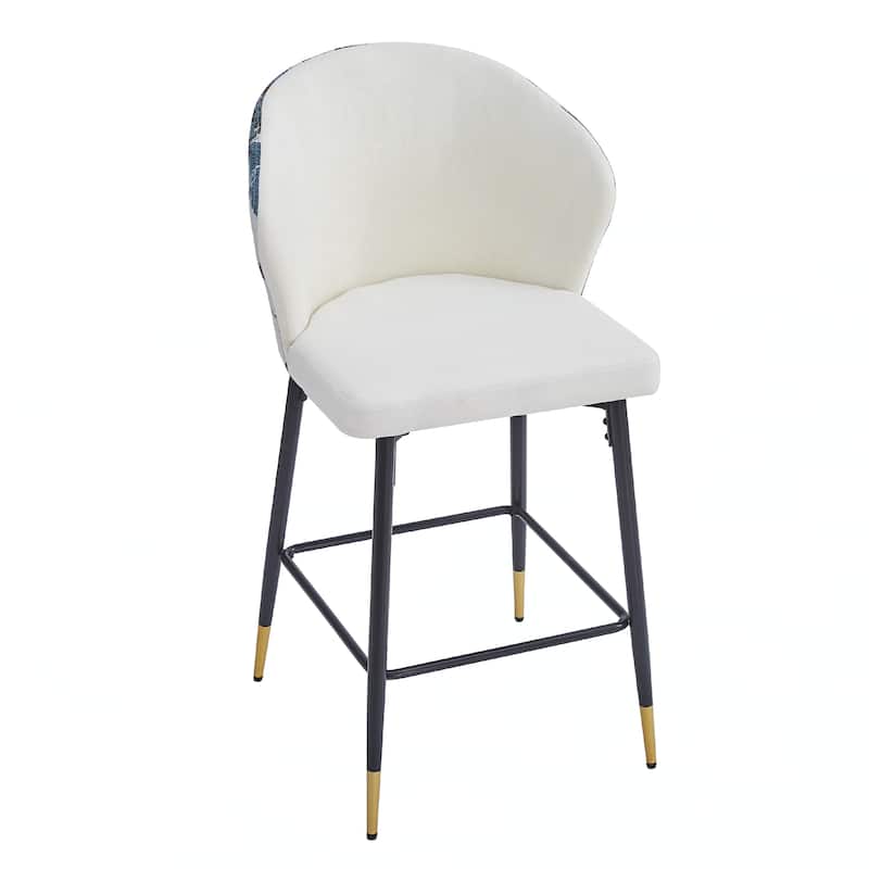 Counter Height Bar Stools Set of 2,White
