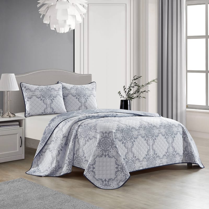 Nanshing Cenna 3 Piece Traditional Jacquard Quilt Set