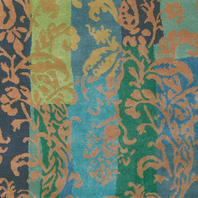 Hand Knotted Long New Zealand Wool Area Rug - 4'7" x 6'7"
