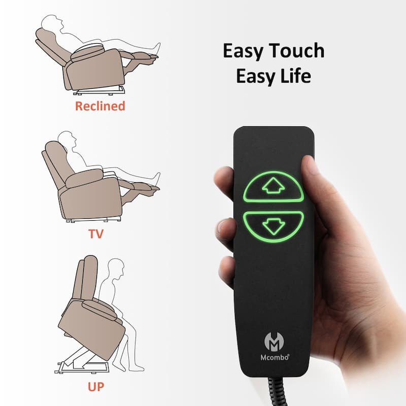 Power Lift Recliner Chair for Elderly, Massage and Heat, Fabric