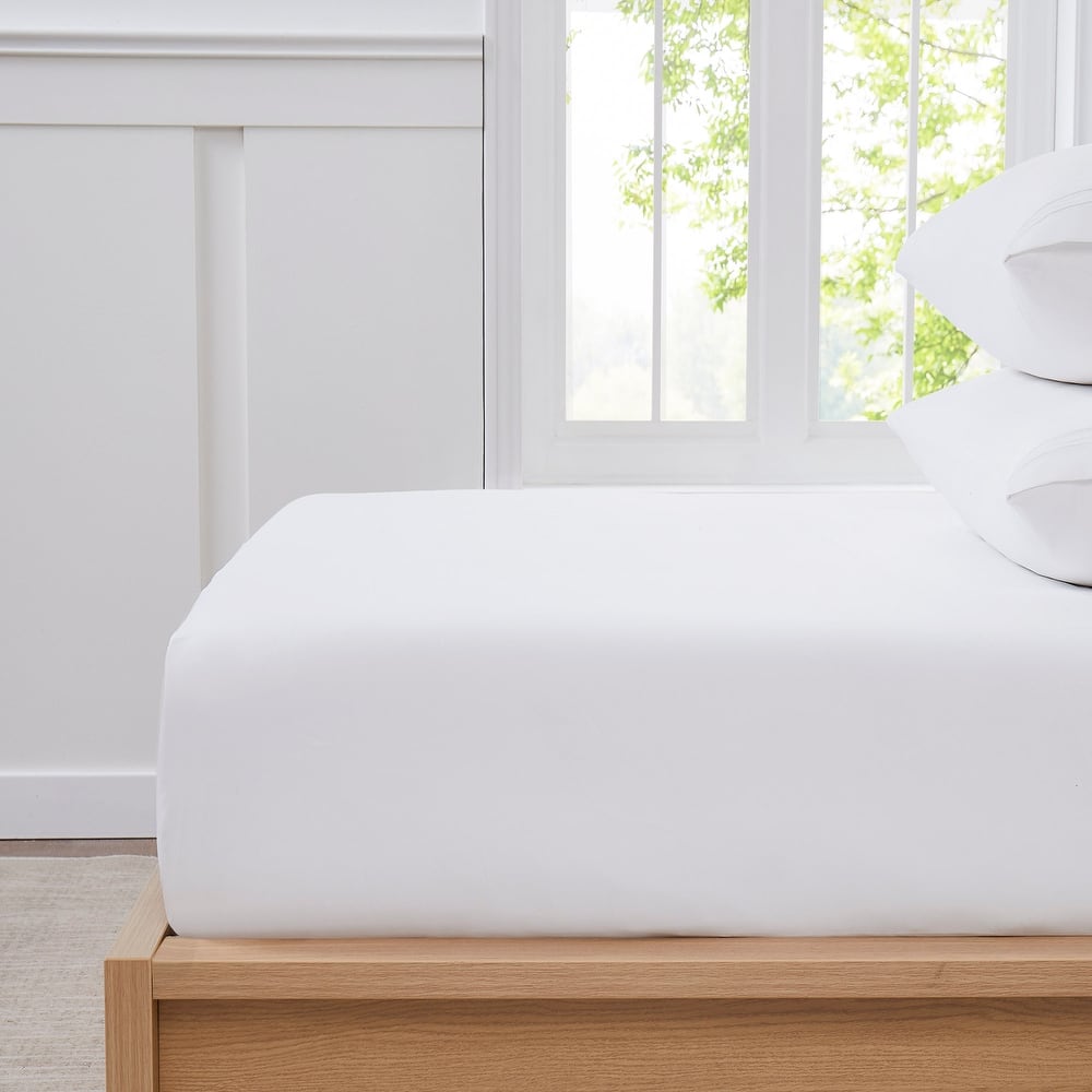 Sweet Home Collection Fitted Sheet Brushed Microfiber Bottom Sheets with Built in Sheet Straps