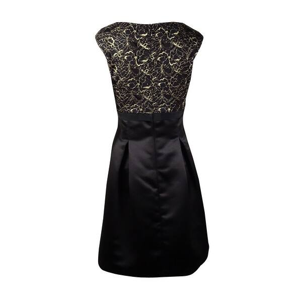 Shop American Living Women S Metallic Lace Satin A Line Dress 12