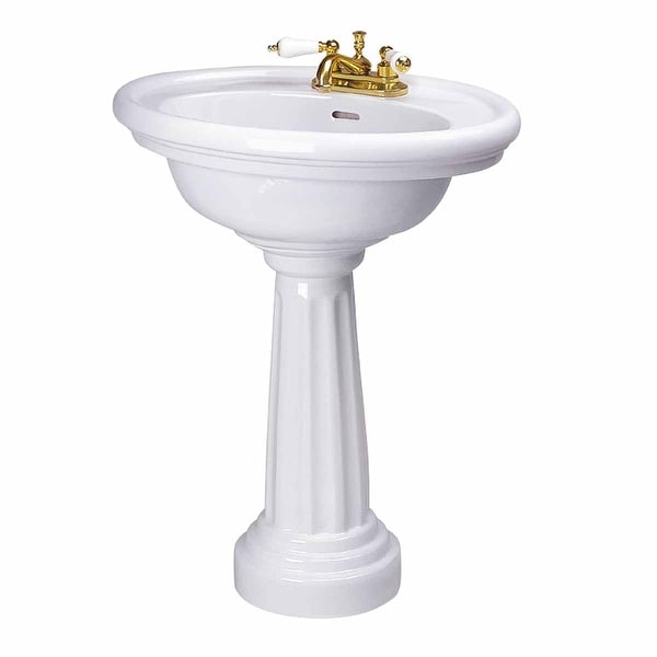 Renovator's Supply White Deluxe Philadelphia Freestanding Pedestal Bathroom Sink
