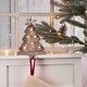 preview thumbnail 18 of 44, Glitzhome 7.5" H Christmas Silver LED Tree Star Gift Box Heavy Duty Stocking Holders Mantel Ornament