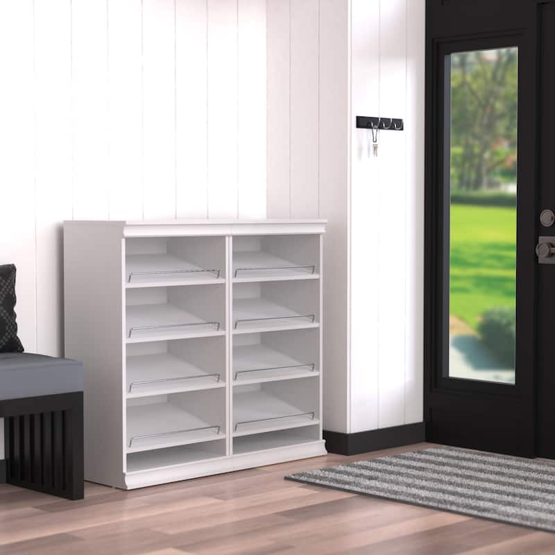 ClosetMaid Modular Storage 21.38-inch W 8-Shelf Shoe Tower Wood Closet System