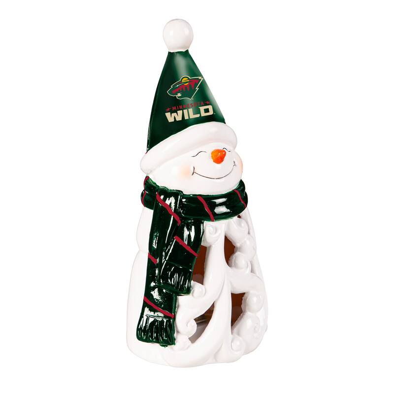 Minnesota Wild Snowman LED Garden Statuary, 8"