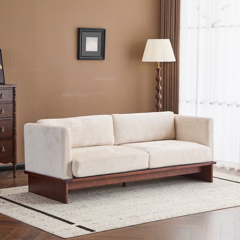 Christopher Knight Home - Luxe Modern Upholstered Sofa with Solid Wood Base