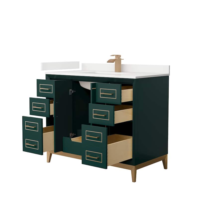 Marlena 42-inch Single Vanity, Quartz Top
