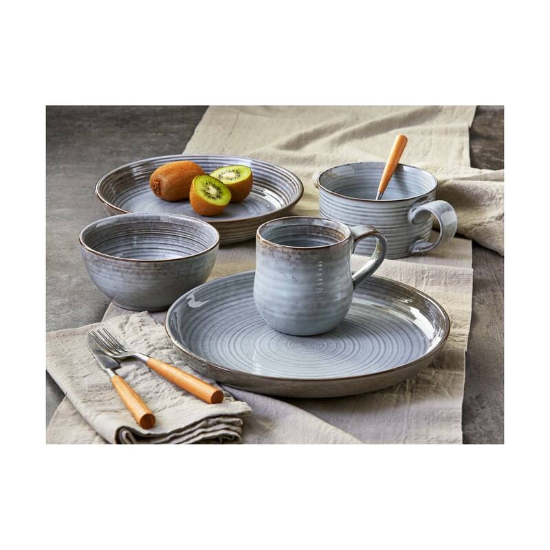 Loft Speckled Reactive Glaze Stoneware Bowl Grey 17 oz. Dishwasher Safe