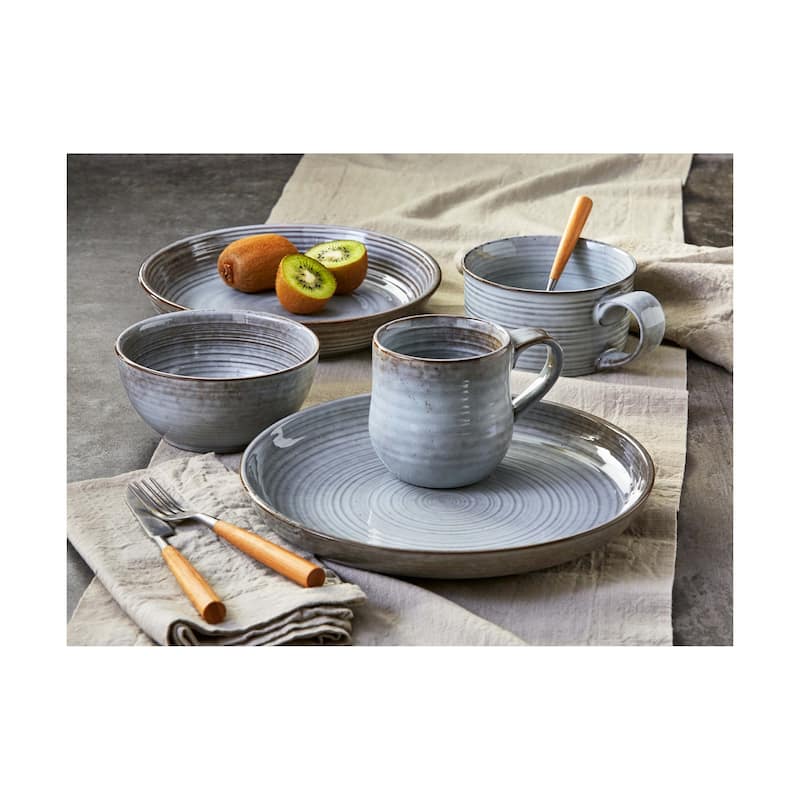 Loft Speckled Reactive Glaze Stoneware Dinnerware Plate 10 inch Grey Dishwasher Safe - 10 x 10