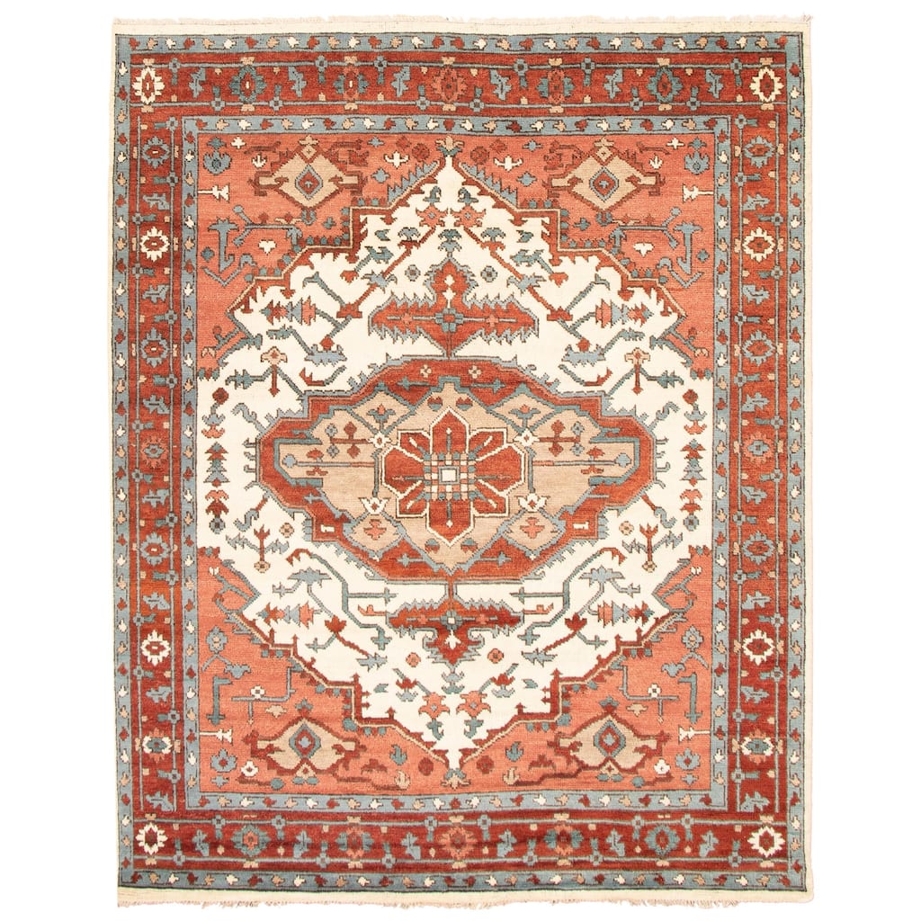 ECARPETGALLERY Hand-knotted Jules Serapi Cream Wool Rug - 8'1 x 9'10