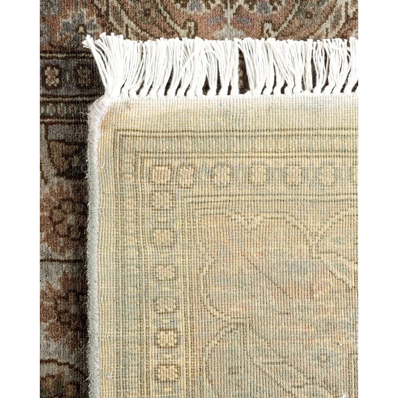Overton Hand Knotted Wool Vintage Inspired Modern Contemporary Overdyed Gray Runner Rug - 2' 7" x 12' 6"
