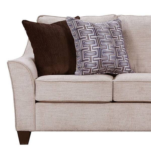 Roundhill Furniture Alva Transitional Style Fabric Flared Arm ...