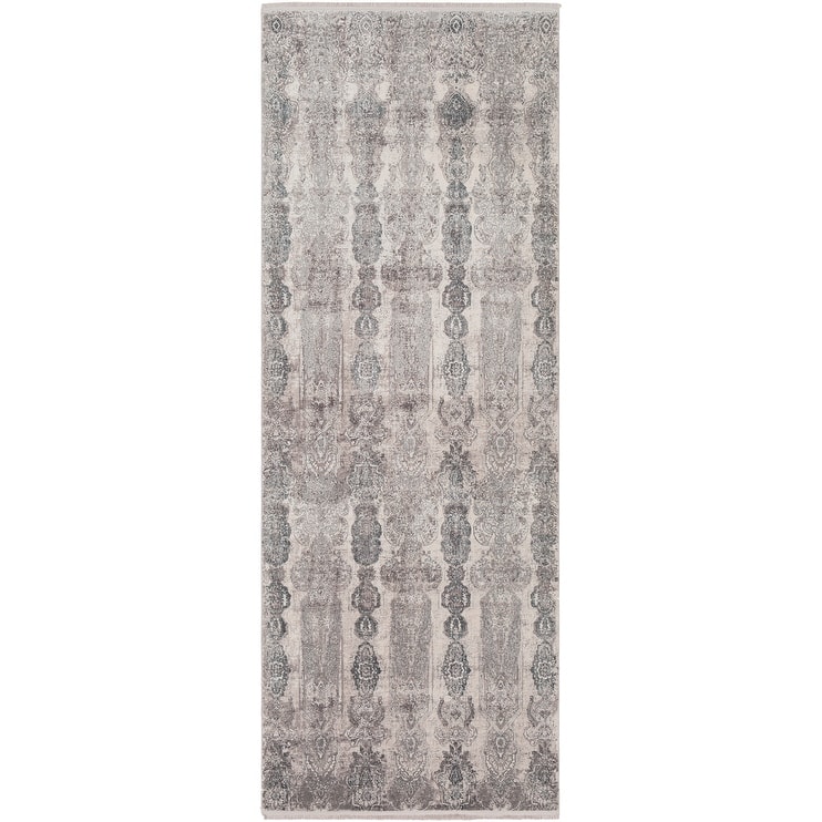 Rana Modern Floral Area Rug - 3' x 8' - Grey