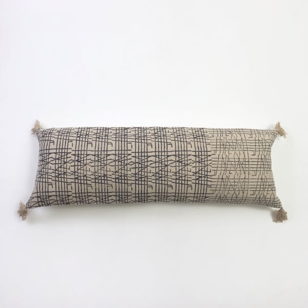 Mura Brown Cotton Extra Long Bolster Pillow Bed Bath Beyond