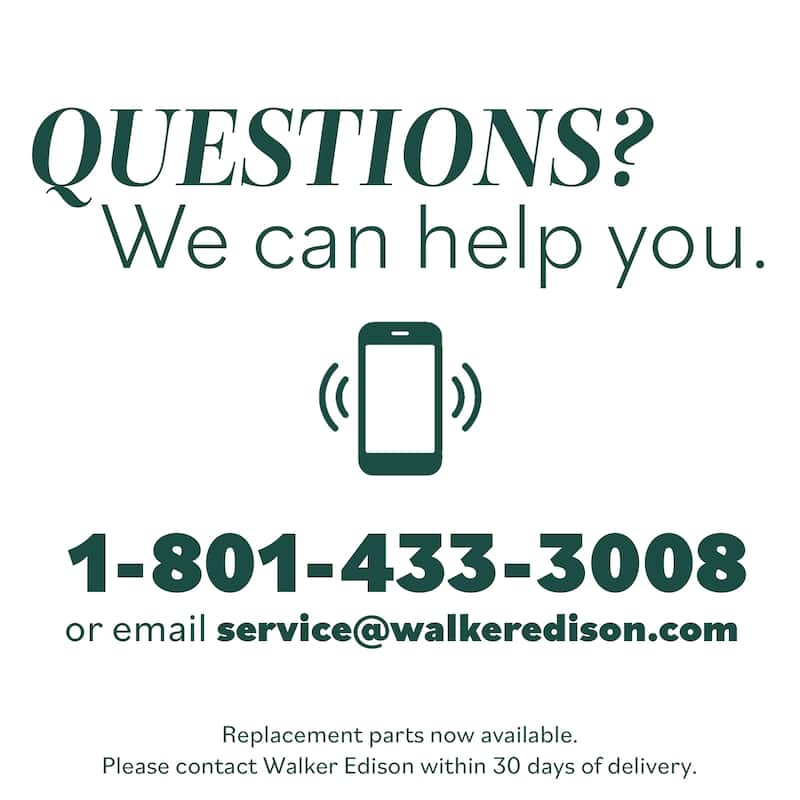 Walker Edison Reeded Desk with Hutch and Outlets