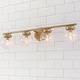 preview thumbnail 1 of 20, Cionar Mid-century Modern Gold Bathroom Vanity Light Globe Wall Sconce with Clear Glass Shades