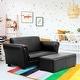 preview thumbnail 1 of 8, Costway Kids Sofa Armrest Chair Couch Lounge in Black Black