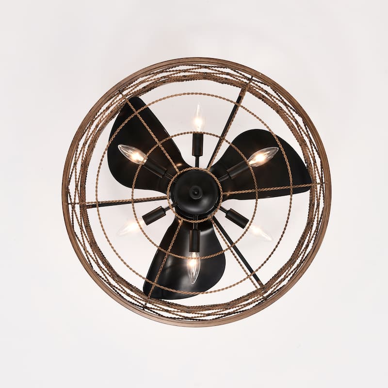 Deniz 24 Inch Modern Contem Fandelier with Remote