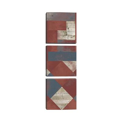 iCanvas "American Quilt L" by Vision Studio 3-Piece Canvas Wall Art Set