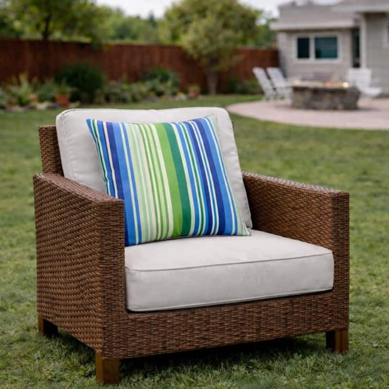 2 Pack Outdoor Throw Pillows, Waterproof & Fade-Resistant Patio Cushions -Soft & Comfortable Decorative Pillow Covers (18x18")