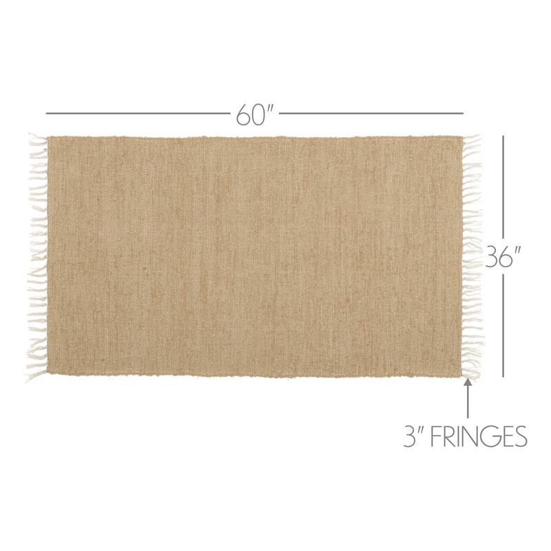 Burlap Natural Chindi-Rag Rug - 3' x 5'
