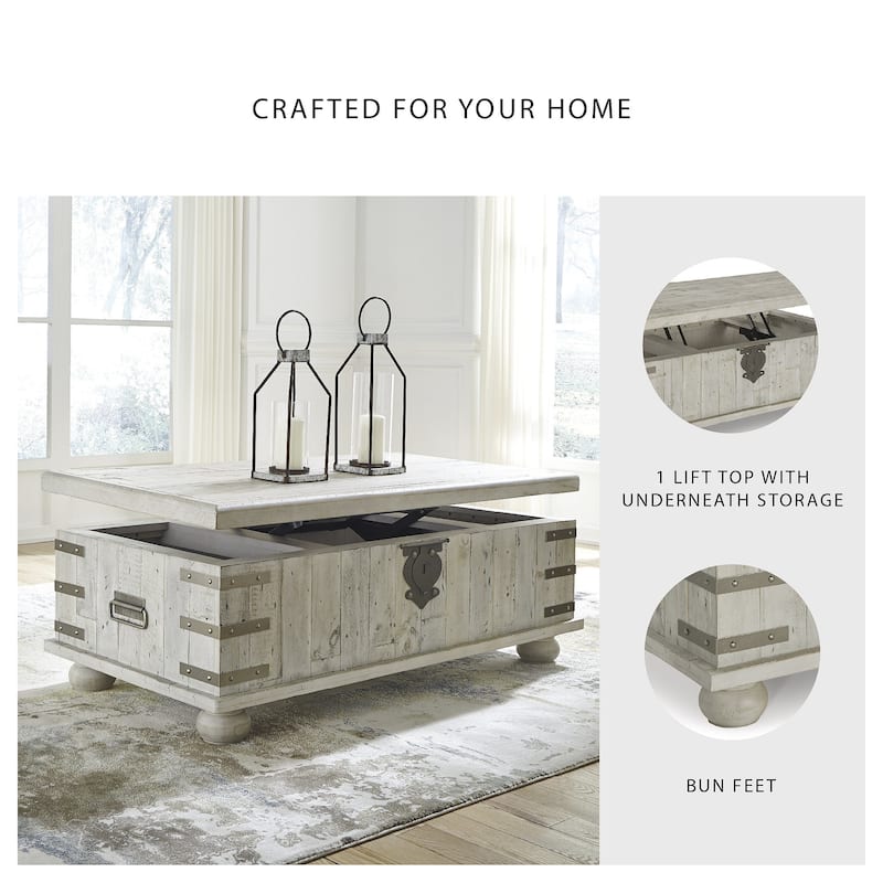 Signature Design by Ashley Carynhurst Solid Pine Lift-top Coffee Table