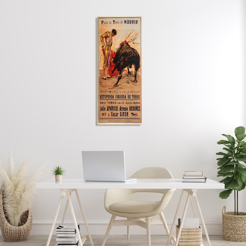 Stupell Great Bullfight Antique Advertisement Canvas Wall Art Design By Marcus Jules