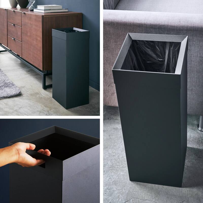 Yamazaki Home Trash Can, Steel, 7.25 gallons, 27 liters