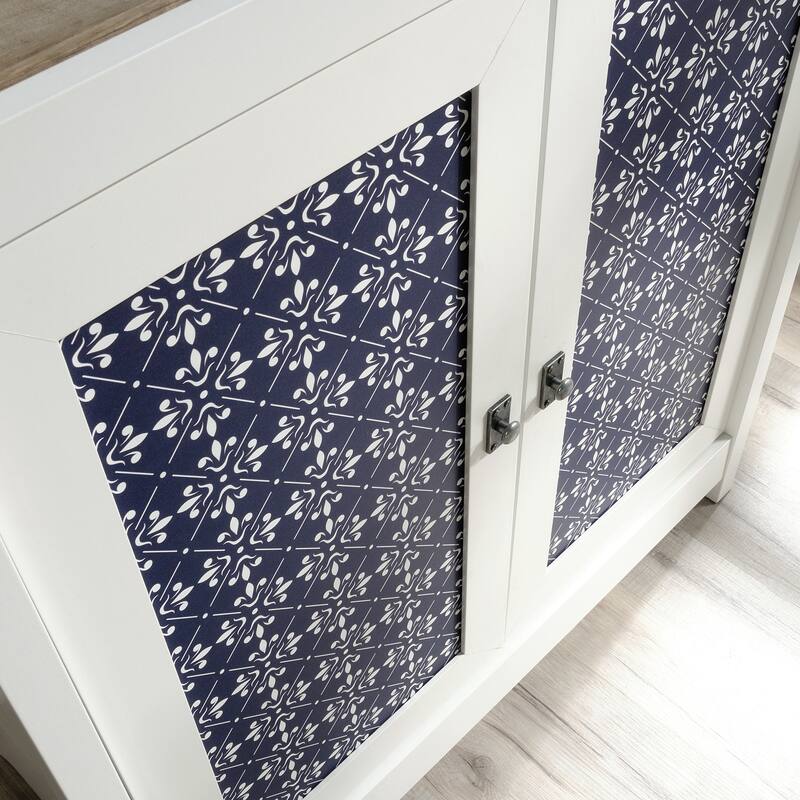 Engineered Wood Coastal Elegant library bookcase, White - 29.29"W x 13.98"D x 71.5"H