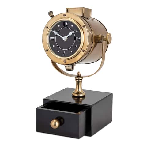 Classic Home Office Table Clock with Storage