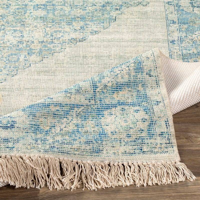Livabliss Eliah Handmade Medallion Cotton Blend Area Rug