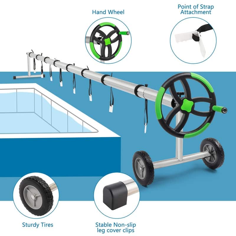 Outdoor Aluminum Inground Solar Cover Swimming Pool Cover Reel