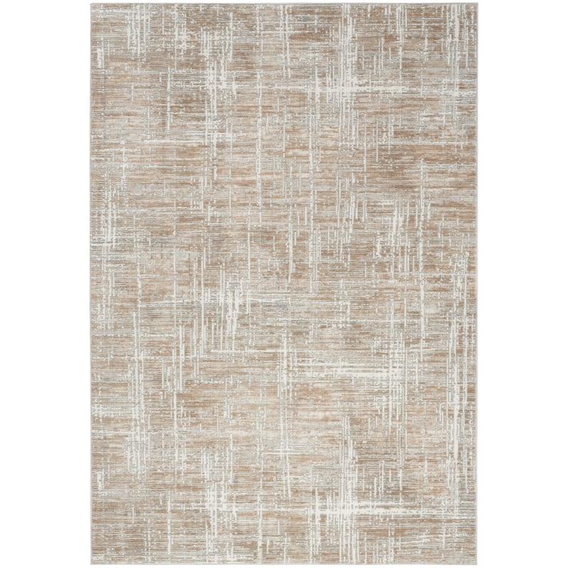 Nourison Home Texture Indoor only Beige Abstract Area Rug - 7' 10" x 9' 10"