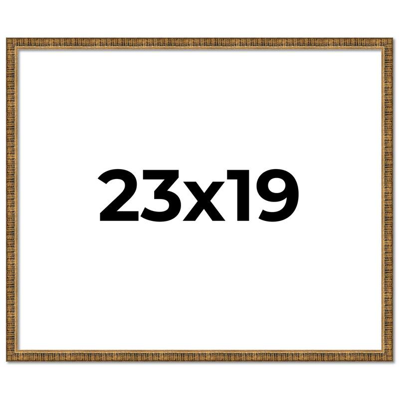 23x19 Frame Gold Kingsley Distressed Solid Wood Picture Frame Width