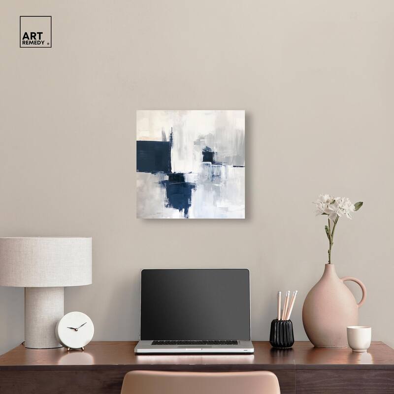 Porcelain Blue on White I Canvas by Art Remedy, Gallery Wrapped