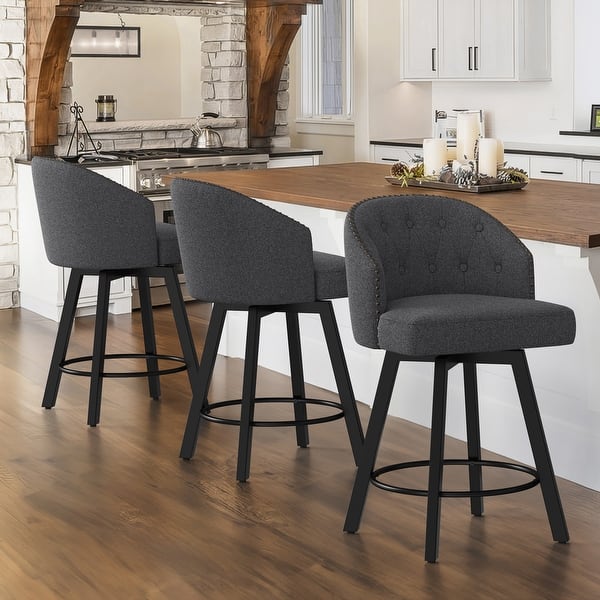 Swivel Counter Height Bar Short Back Counter Stools Buy Ashland