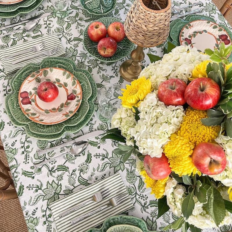 Green Chintz Tablecloth