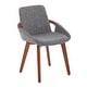 preview thumbnail 9 of 53, Carson Carrington Pugo Chair with Walnut Finish Grey Noise Fabric