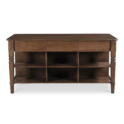 NADAAL STUDIOS Cove, Wooden Kitchen Island with Storage - 72"W x40.5"D x36.5"H