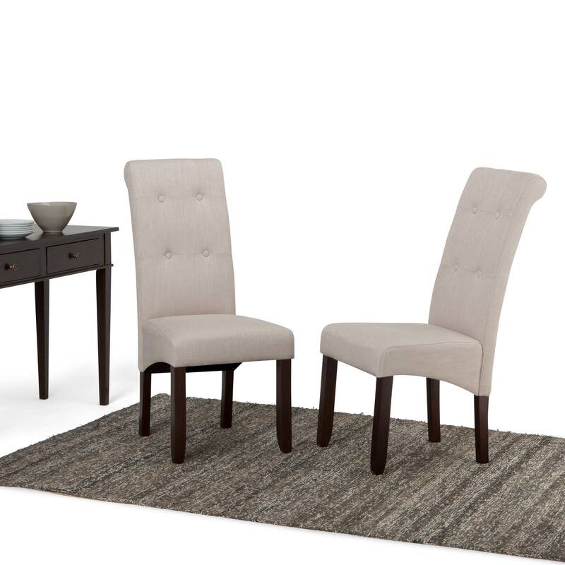 WYNDENHALL Essex Deluxe Tufted Parson Chair (Set of 2) - 18.9"w x 19.3"d x 42.1"h