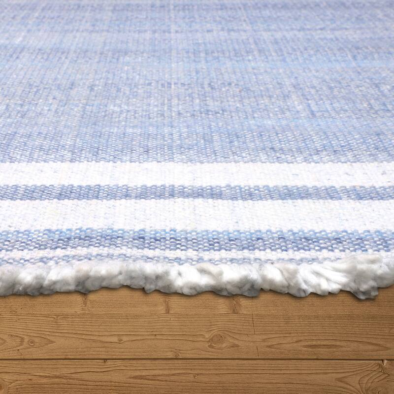 Ash Traditional Striped Fringe Performance Indoor/Outdoor Area Rug by Sevita